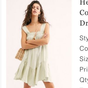 Light green free people mini dress